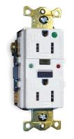 2GLZ1 GFCI Receptacle, 15A, Hospital, AutoGrd, Wht