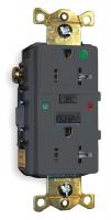 2GMA1 GFCI Receptacle, 20A, Hospital, AutoGrd, Blk