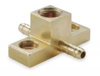 2GUE9 Adapter Tee, 1/4 In Tube Size, Brass