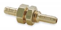 2GUJ7 Bulkhead Union, 3/8 In Tube Size, Brass