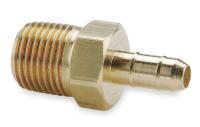 2GUP9 Male Connector, 5/32 In Tube Size, Brass