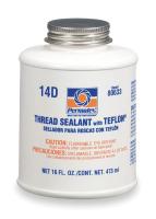 2GXY8 Thread Sealant, PTFE, 16 Oz BrushCan, White