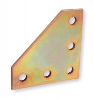 2HAJ5 Connecting Plate, Corner, 5 Holes, Gold