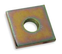 2HAK8 Washer, Square, 3/8 In, Gold, PK25