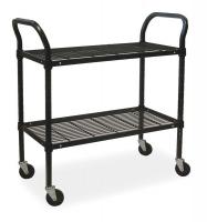 2HDH9 Wire Cart, 2 Shelf, 36x24x39, Black