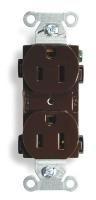 2HDW8 Receptacle, Duplex, Brown, 15A, 125V, 5-15R