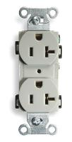 2HDX6 Receptacle, Duplex, Gray, 20A, 125V, 5-20R