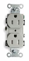 2HDY2 Receptacle, Duplex, Gray, 15A, 125V, 5-15R