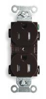 2HDZ1 Receptacle, Duplex, Brown, 15A, 125V, 5-15R
