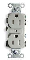 2HDZ3 Receptacle, Duplex, Gray, 15A, 125V, 5-15R