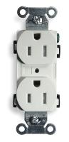 2HDZ5 Receptacle, Duplex, White, 15A, 125V, 5-15R