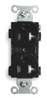 2HDZ7 Receptacle, Duplex, Black, 20A, 125V, 5-20R