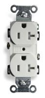 2HEA1 Receptacle, Duplex, White, 20A, 125V, 5-20R