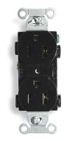 2HEA8 Receptacle, Duplex, Black, 20A, 125V, 5-20R