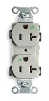 2HEA9 Receptacle, Duplex, Gray, 20A, 125V, 5-20R
