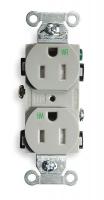 2HEC5 Receptacle, Duplex, Gray, 15A, 125V, 5-15R