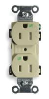 2HEC6 Receptacle, Duplex, Ivory, 15A, 125V, 5-15R