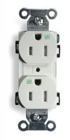 2HEC7 Receptacle, Duplex, White, 15A, 125V, 5-15R