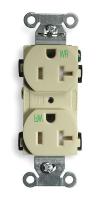 2HED2 Receptacle, Duplex, Ivory, 20A, 125V, 5-20R