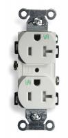 2HED3 Receptacle, Duplex, White, 20A, 125V, 5-20R