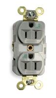 2HED7 Receptacle, Duplex, Gray, 15A, 125V, 5-15R