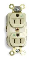 2HED8 Receptacle, Duplex, Ivory, 15A, 125V, 5-15R