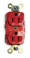 2HED9 Receptacle, Duplex, Red, 15A, 125V, 5-15R