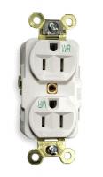 2HEE2 Receptacle, Duplex, White, 15A, 125V, 5-15R