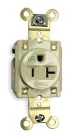2HEE4 Receptacle, Single, Ivory, 15A, 125V, 5-20R