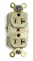 2HEE8 Receptacle, Duplex, Ivory, 15A, 125V, 5-20R