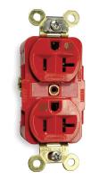 2HEE9 Receptacle, Duplex, Red, 15A, 125V, 5-20R