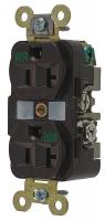 2HEF1 Receptacle, Duplex, Brown, 20A, 125V, 5-20R