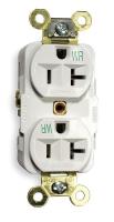 2HEF2 Receptacle, Duplex, White, 15A, 125V, 5-20R