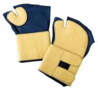 2HEV7 Anti-Vibration Gloves, L, Blue/GoldPR