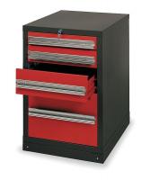 2HFP7 Drawer Pedestal, 23x27-3/4x33-1/2, Blk/Red