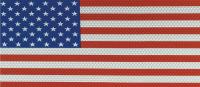 2HGY3 American Flag Decal, Reflect, 14x7.75