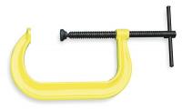 2HUK7 C-Clamp, High Visibility, 6 In, 4 1/8 Deep