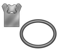 2HZG1 Rod Seal, 3/4 ID x 1 OD, 1/8 W, PK 2