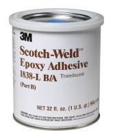 2JBW8 Epoxy Adhesive, Kit, 1 qt, Translucent, PK6