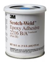 2JBY8 Epoxy Adhesive, Kit, 1 pt, Translucent, PK6