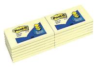 2JCL9 Sticky Notes, 3 x 5 In., Yellow, PK144