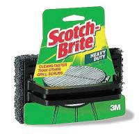 2JDB9 Grill Scrub, Red/Brown, 6In L, 4In W, PK12