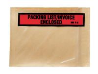 2JFH7 Packing List Envelope, Clear, PK 1000