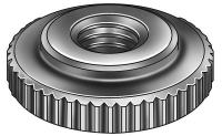 2JHN5 Check Nut, Knurled, 3/8-16, Steel