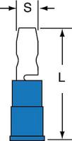 2DTU5 Male Bullet Disconnect, Blue, PK1000