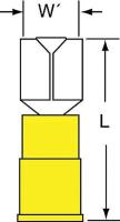 2JMD3 Female Disconnect, Yellow, 12to10AWG, PK500