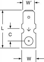 2JJU5 Male Disconnect, BarePK500