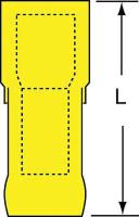 2JJW3 Female Disconnect, Yellow, 12to10AWG, PK500