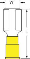 2JJY1 Female Disconnect, Yellow, 12to10AWG, PK500