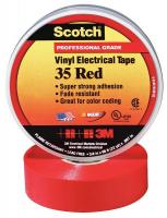 2JKW5 Electrical Tape, 1/2x20ft, 7 mil, Red, PK100